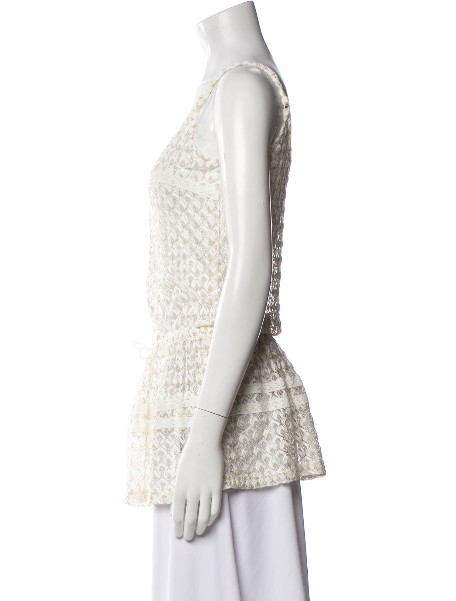 Melissa Odabash Printed Scoop Neck Top